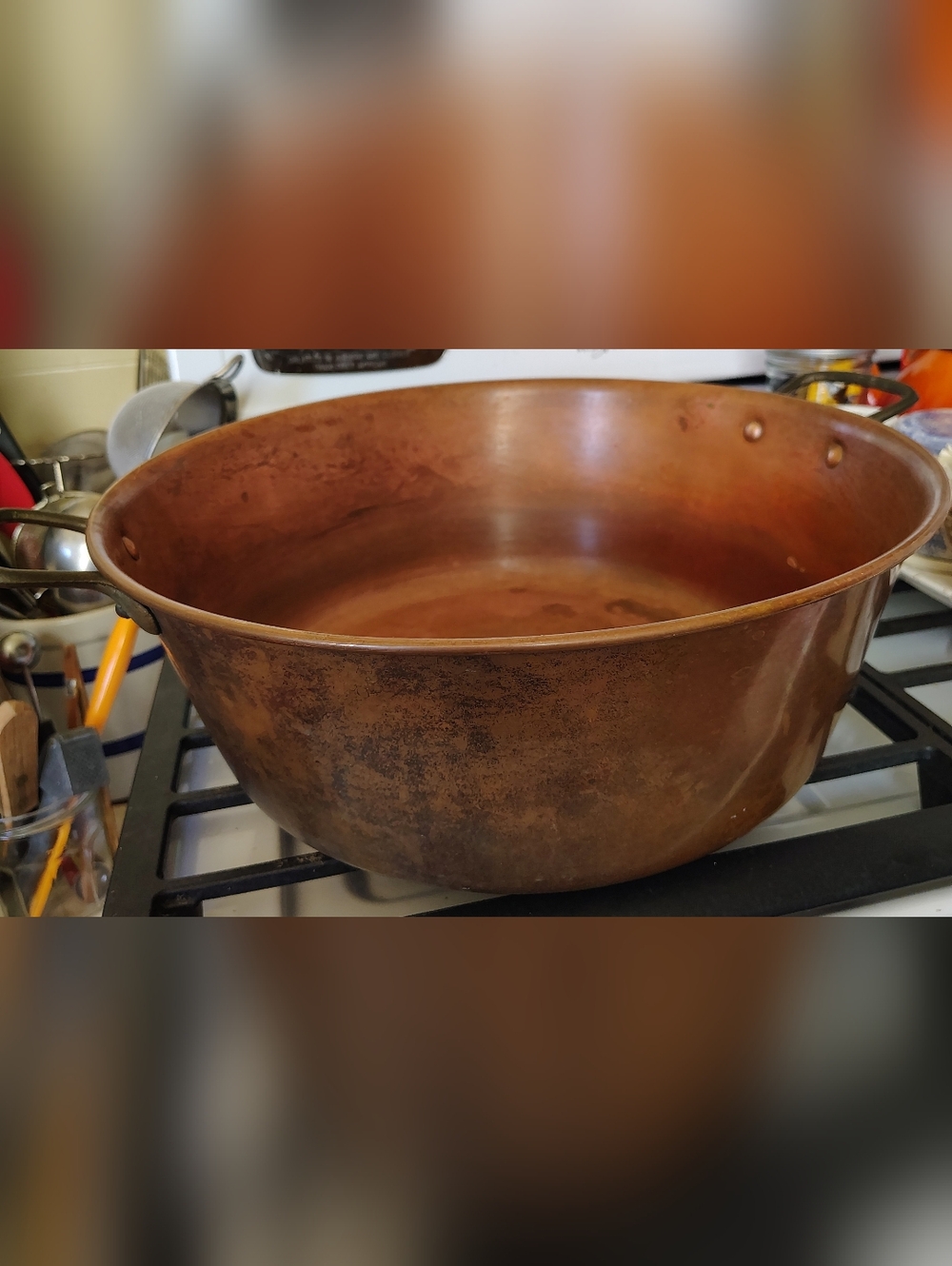 Vintage Copper Preserving Pan -- Jam, Preserves, and -- Carnitas??